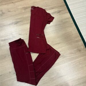 Jaanuu Women's Burgundy Pants & Top Set